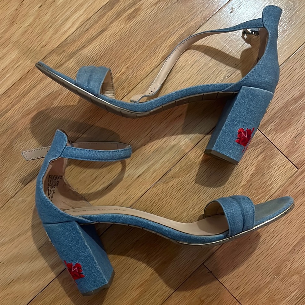Block sandals - chambray